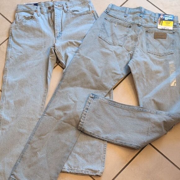 Lot Of 2 NWT Wrangler Original Cowboy Cut Jeans Natural Rise Light Blue Size 7 - Picture 3 of 12